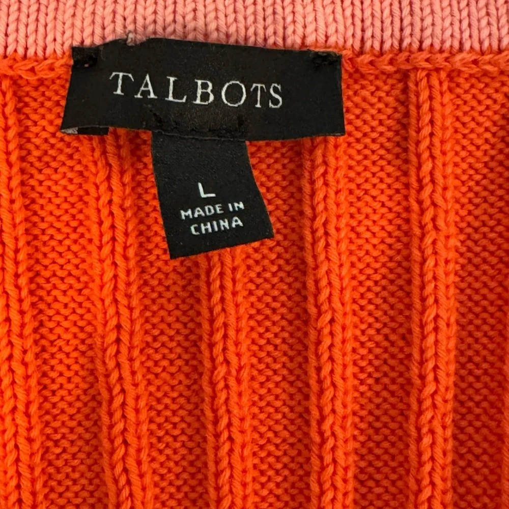 Talbots Orange and Pink Ribbed Cardigan set - Picture 11 of 12